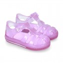 CRYSTAL COLORS TENNIS style jelly shoes for the Beach and Pool.