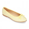 New Fashion SOFT GLITTER Ballet Flats with adjustable ribbon.