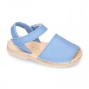EXTRA SOFT Nappa leather Menorquina sandals with velcro strap.