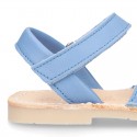 EXTRA SOFT Nappa leather Menorquina sandals with velcro strap.