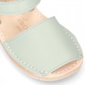 EXTRA SOFT Nappa leather Menorquina sandals with velcro strap.