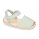 EXTRA SOFT Nappa leather Menorquina sandals with velcro strap.