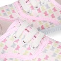 New Cotton canvas sneaker shoes with BUTTERFLIES print design.