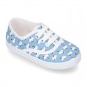 New Cotton canvas sneaker shoes with CHICKS print design.