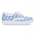 New Cotton canvas sneaker shoes with CHICKS print design.