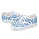 New Cotton canvas sneaker shoes with CHICKS print design.