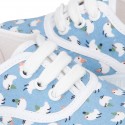 New Cotton canvas sneaker shoes with CHICKS print design.