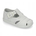 New little Cotton canvas T-Strap SANDAL style shoes.