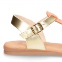 New Combined leather sandal shoes Gladiator style for toddler girls.