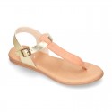 New Combined leather sandal shoes Gladiator style for toddler girls.