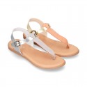 New Combined leather sandal shoes Gladiator style for toddler girls.