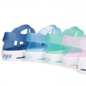 Jelly shoes sandal style with velcro strap and tenis sole design.