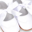 Classic little Mary Jane shoes ANGEL STYLE in WHITE patent leather.