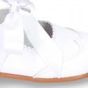 Classic little Mary Jane shoes ANGEL STYLE in WHITE patent leather.