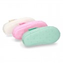 PLUMETI Cotton canvas BABY Mary Janes with velcro strap in pastel colors.