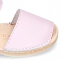 New SOFT NACAR leather Menorquina sandals with velcro strap.