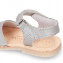 New SOFT NACAR leather Menorquina sandals with velcro strap.