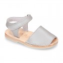 New SOFT NACAR leather Menorquina sandals with velcro strap.