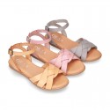 New Cowhide leather BRAIDED sandal shoes for toddler girls.