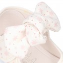 ASTRO design Cotton canvas Little Mary Janes with velcro strap and bow in pastel colors.