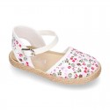 New FLOWERS Cotton canvas little espadrille shoes for girls.