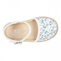 New FLOWERS Cotton canvas little espadrille shoes for girls.