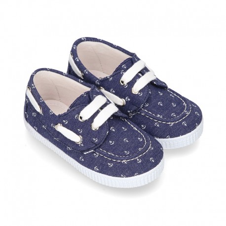 canvas boat shoes