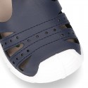 New Washable leather Sandal shoes with reinforced toe cap and counter for first steps.