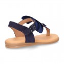 New Suede leather sandal shoes Gladiator style with BOW for toddler girls.