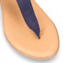 New Suede leather sandal shoes Gladiator style with BOW for toddler girls.