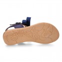 New Suede leather sandal shoes Gladiator style with BOW for toddler girls.