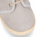 New Serratex canvas Laces up shoes espadrille style in pastel colors.