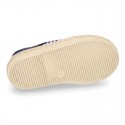 Kids Cotton canvas LACES UP shoes Espadrille style with STRIPES design.