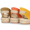 Suede leather espadrille shoes Valenciana style.