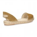 Suede leather espadrille shoes Valenciana style.