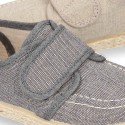 Cotton canvas boat shoes espadrilles style.