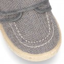 Cotton canvas boat shoes espadrilles style.