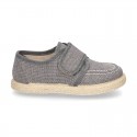 Cotton canvas boat shoes espadrilles style.