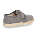 Cotton canvas boat shoes espadrilles style.