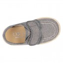 Cotton canvas boat shoes espadrilles style.