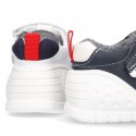 New Washable leather Tennis shoes Sandal style with velcro strap with reinforced toe cap and counter for first steps.