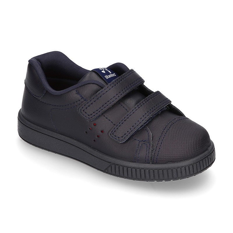 Zapatillas de deporte de piel lavable para niños