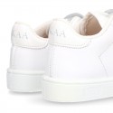 Okaa Tennis shoes laceless and with LEATHER INSOLE.
