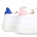 New Okaa Tennis shoes with LEATHER INSOLE and velcro strap for kids.