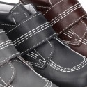 Basic classic casual ankle boot shoes laceless in leather.