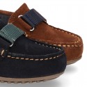 New Classic Suede leather Moccasin shoes with ribbon detail mask.