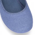 New LINEN canvas Mary Jane shoes with thin buckle fastening.