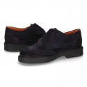 New Suede leather School Oxford shoes with buckle fastening for kids.