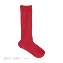 CHILDREN´S WIDE RIBBED COTTON KNEE-HIGH SOCKS BY CONDOR.