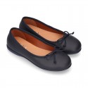 Washable Nappa leather Ballet shoes with adjustable ribbon.